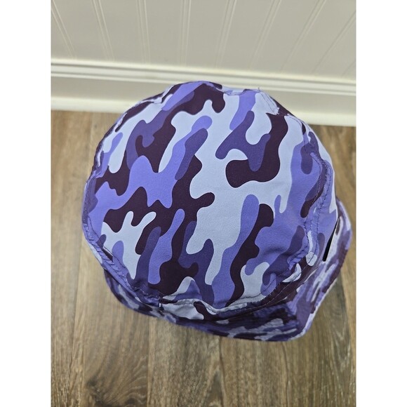 GHOST GOLF Bucket Hat Reversivle Purple Camo / Navy Blue Vented Lightweight S/M - Picture 7 of 13
